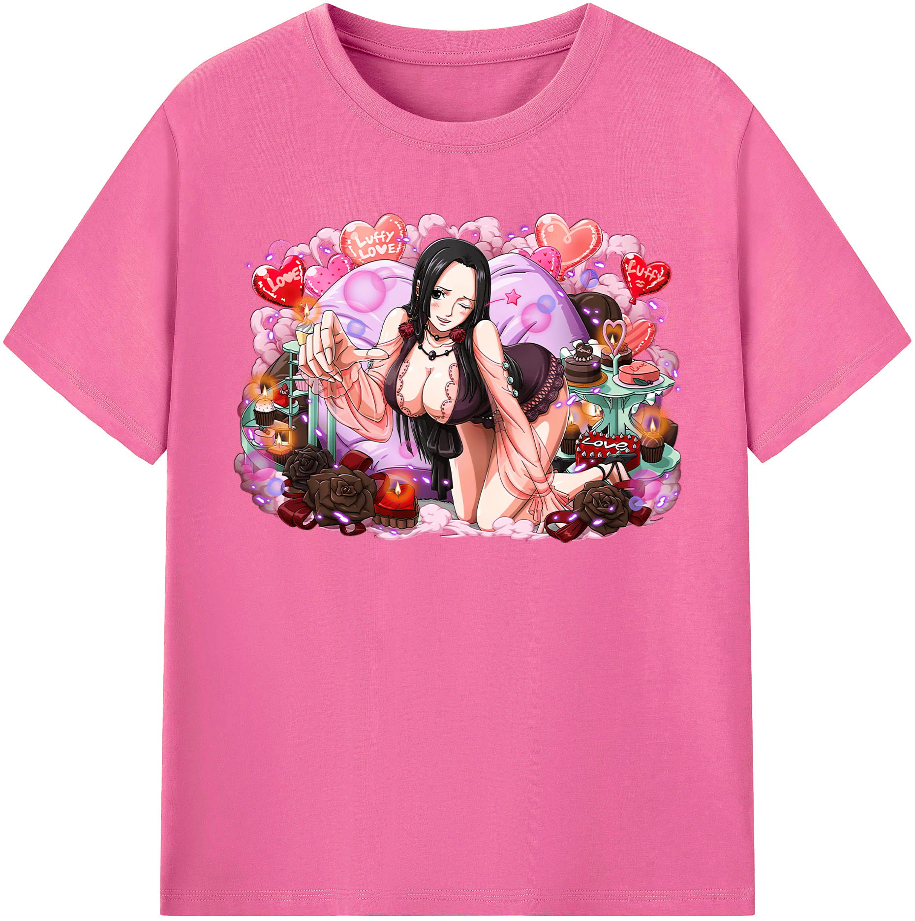 ワンピース ボア・ハンコック ONE PIECE Boa·Hancock レディースカジュアルプリントTシャツ（綿100％）